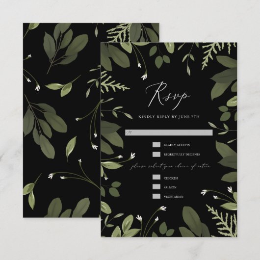 野生と緑 出欠カード (正面/裏面)