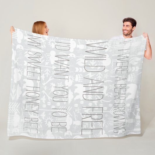 野生と自由なビービーフクロウ模様 フリースブランケット (インサイチュ)