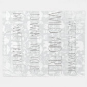 野生と自由なビービーフクロウ模様 フリースブランケット (正面(横))