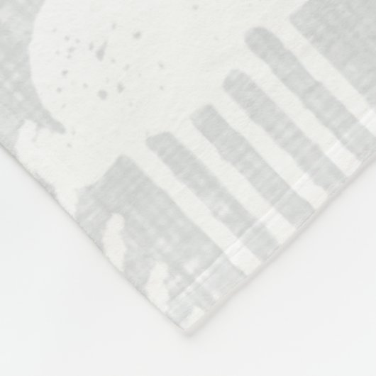 野生と自由なビービーフクロウ模様 フリースブランケット (角)