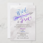 「野生と自由の矢印」ジェンダーリビールパーティの招待状 招待状 (正面)