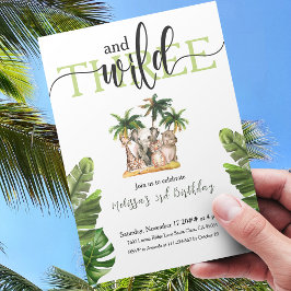 野生と3rdサファリ動物の誕生日パーティー 招待状