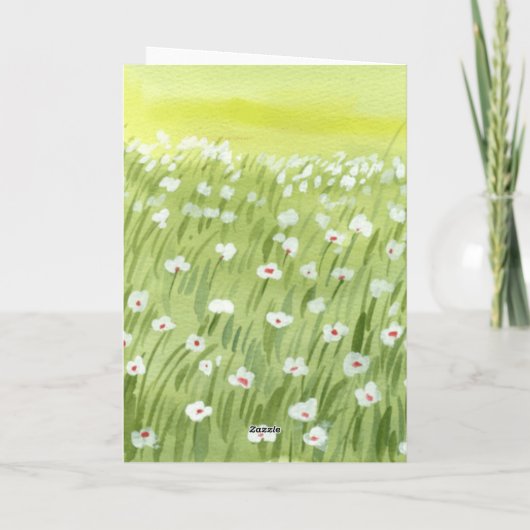 野生についてチーター草のフィールドのバレンタイン カード (裏面)