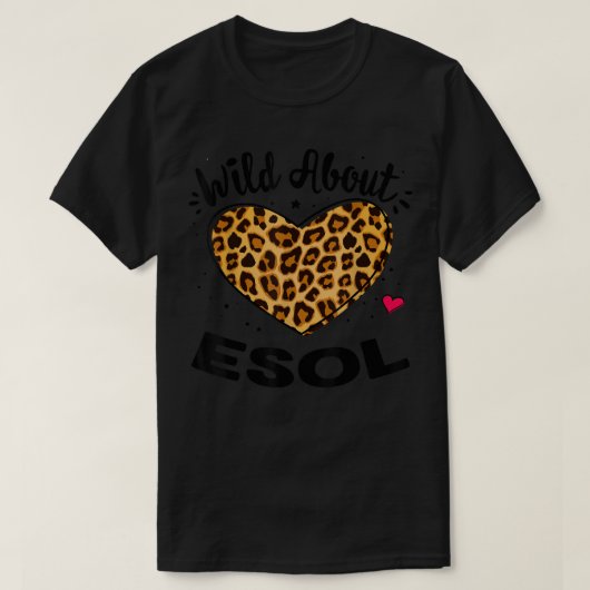 野生についてESOL先生幼少期ヒョウSq Tシャツ (デザイン正面)