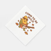 野生になるトウモロコシ – ロックンズオータムコーンコブイラストラ スタンダードランチョンナプキン (角)