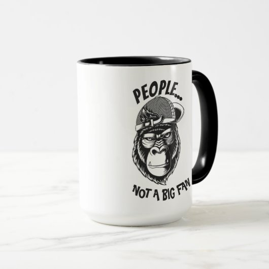 野生に戻ろうとしている黒いサル マグカップ (正面右)