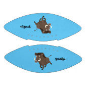 野生のおもしろいイノシシのラズルバック漫画イラストレーション アメリカンフットボール (パネル)