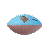 野生のおもしろいイノシシのラズルバック漫画イラストレーション アメリカンフットボール (回転90)