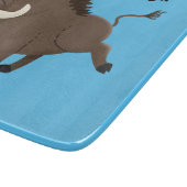 野生のおもしろいイノシシのラズルバック漫画イラストレーション カッティングボード (角)