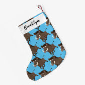 野生のおもしろいイノシシのラズルバック漫画イラストレーション スモールクリスマスストッキング (裏面 (吊り時))