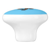 野生のおもしろいイノシシのラズルバック漫画イラストレーション セラミックノブ (側面)