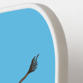 野生のおもしろいイノシシのラズルバック漫画イラストレーション ピックルボールラケット (左詳細)