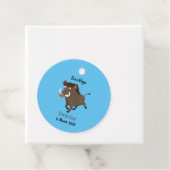 野生のおもしろいイノシシのラズルバック漫画イラストレーション フェイバータグ (インサイチュ)