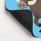 野生のおもしろいイノシシのラズルバック漫画イラストレーション マウスパッド (コーナー)