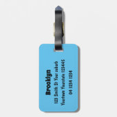 野生のおもしろいイノシシのラズルバック漫画イラストレーション ラゲッジタグ (裏面縦)