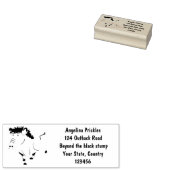 野生のおもしろいイノシシのラズルバック漫画イラストレーション ラバースタンプ (押印)