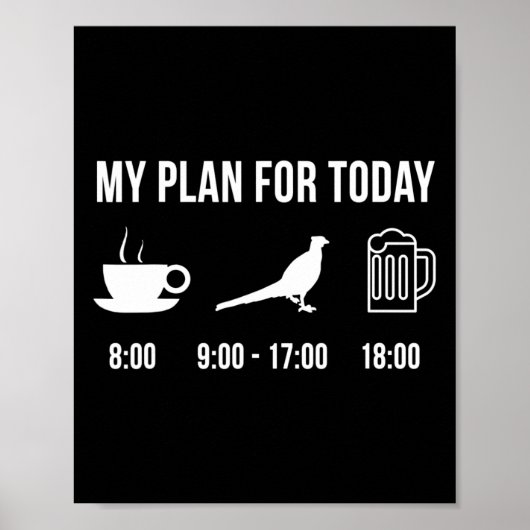 野生のおもしろいキジ狩りハンター私のTodの計画 ポスター (正面)