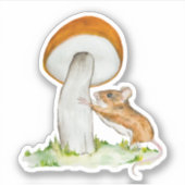 野生のおもしろいキノコを持つマウス シール (正面)
