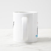 野生のおもしろいサファリの動物サンタ・クリスマス・コスチューム ジャンボコーヒーマグカップ (裏面)