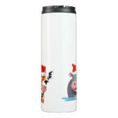 野生のおもしろいサファリの動物サンタ・クリスマス・コスチューム タンブラー (裏面)