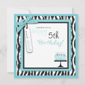 野生のお誕生日ケーキカードTurq 2 カード (裏面)