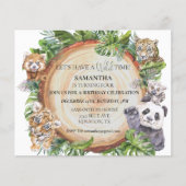 野生のかわいいジャングル動物タイガーパンダの水色 (正面)