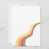 野生のかわいいジャングル動物レインボーバースデーパーティー 招待状 (裏面)