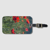 野生のかわいらし牧草地のポピーの写真 ラゲッジタグ (正面横)