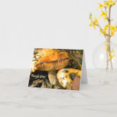 野生のきのこのメッセージカード カード (黄色い花)