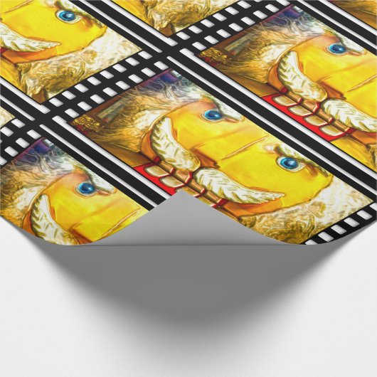 野生のくるみ割り人形のクリスマス ラッピングペーパー (角)