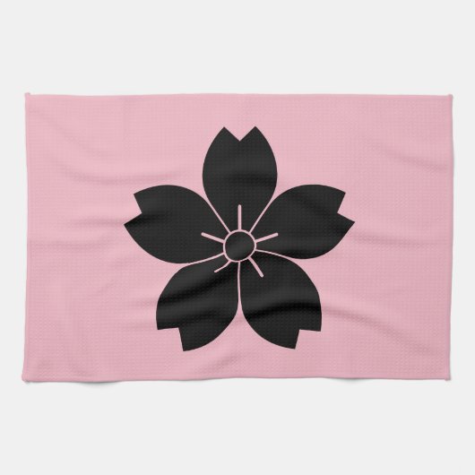 野生のさくらんぼの花 キッチンタオル (横)