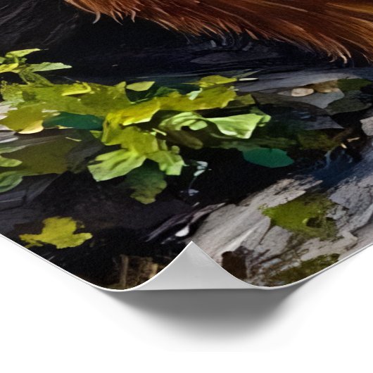 野生のささやき:ビッグフットと信頼する子鹿 ポスター (角)