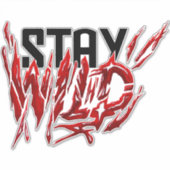 野生のままである シール (正面)