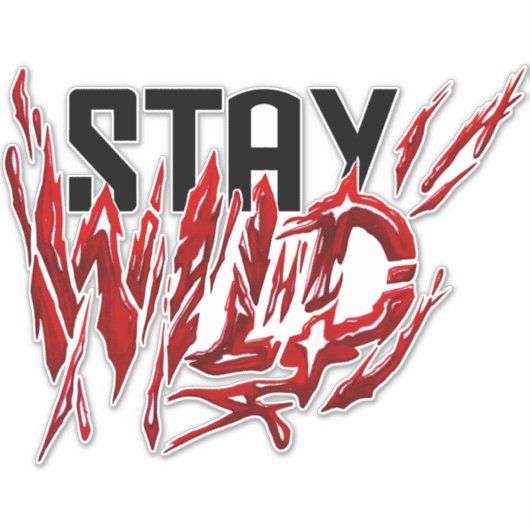 野生のままである シール (正面)