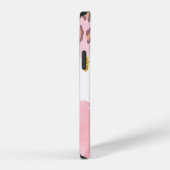 野生のままに、ヒョウ柄とピンクの円 iPhoneケース (右側面)