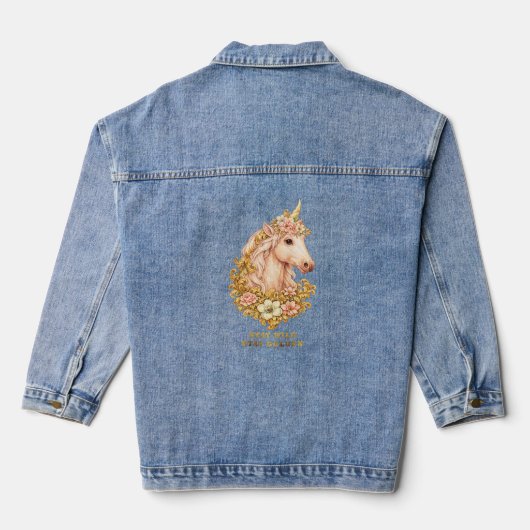 野生のまま黄金に輝け ユニコーン デニムジャケット (裏面)