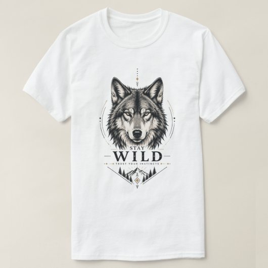 野生のまま - 本能を信じて Tシャツ (デザイン正面)