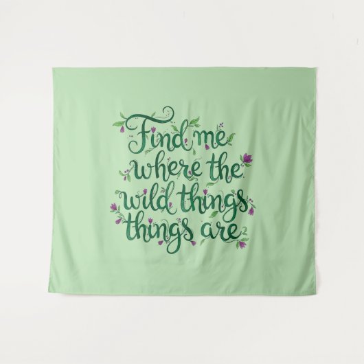 野生のものがある場所で見つけて タペストリー (正面(横))