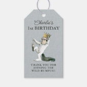 野生のものが最初の誕生日の好意 ギフトタグ (正面)