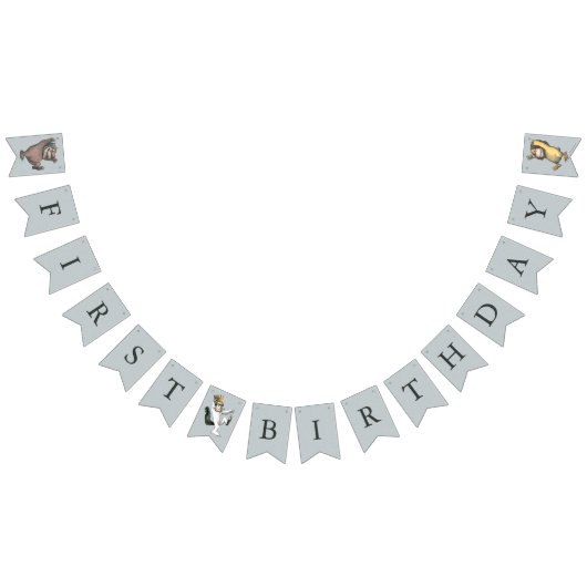 野生のものが最初の誕生日 バンティングフラッグ (全)