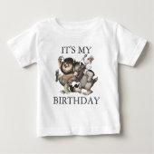 野生のものたちがいる場所 | 私の誕生日です ベビーTシャツ (正面)