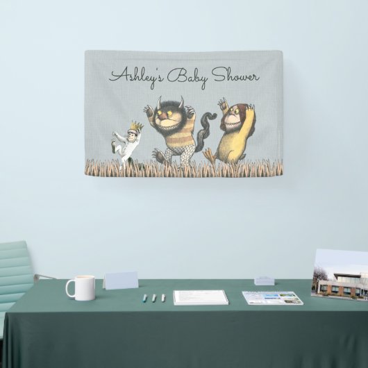 野生のものたちのいる場所 ベビーシャワーバナー 横断幕 (トレードショー)