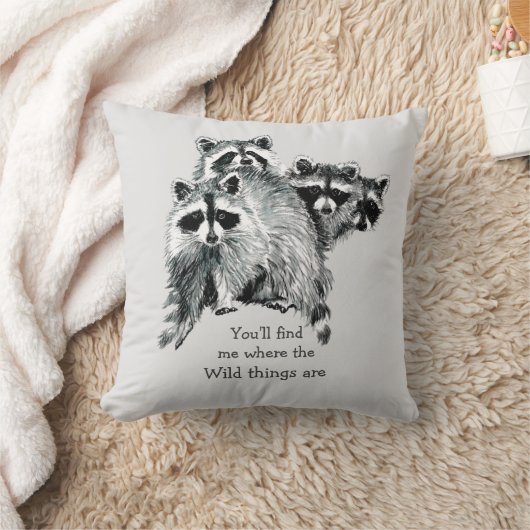 野生のものはアライグマであ感動的る クッション (ブランケット)