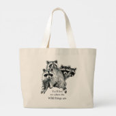 野生のものはアライグマであ感動的る ラージトートバッグ (裏面)