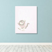 野生のものは引用文 – ピンク キャンバスプリント (インサイチュ (ウッドフロア))