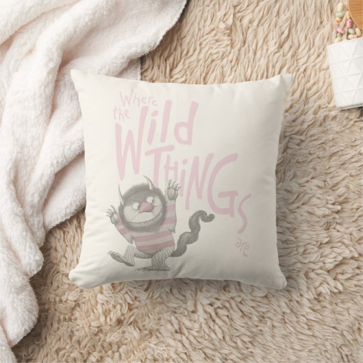 野生のものは引用文 – ピンク クッション (ブランケット)