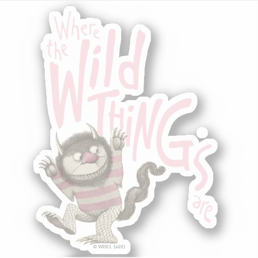 野生のものは引用文 – ピンク シール (正面)