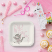 野生のものは引用文 – ピンク ペーパープレート (パーティー)