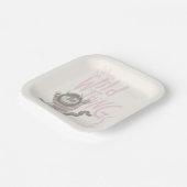 野生のものは引用文 – ピンク ペーパープレート (傾斜あり)