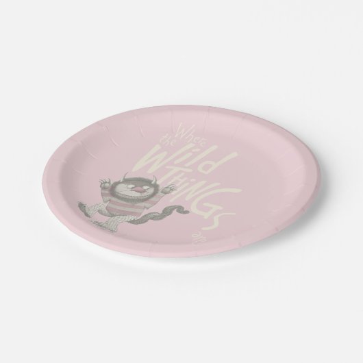 野生のものは引用文 – ピンク ペーパープレート (アングル)
